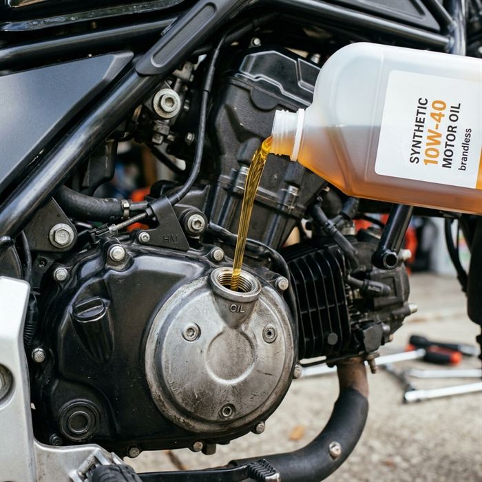 Troca de óleo de alta performance para moto